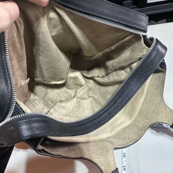 Lia Numa black leather handbag top handle bag satchel made in Italy - Picture 13 of 16